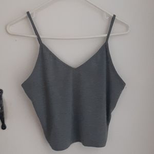 Grey cropped tank top